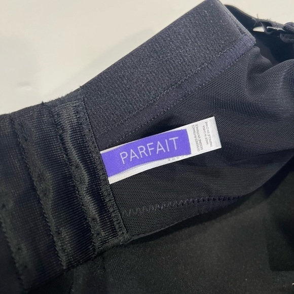 NWT Parfait black A-line full coverage jacquard Striped T-shirt bra size 42G - Picture 7 of 10